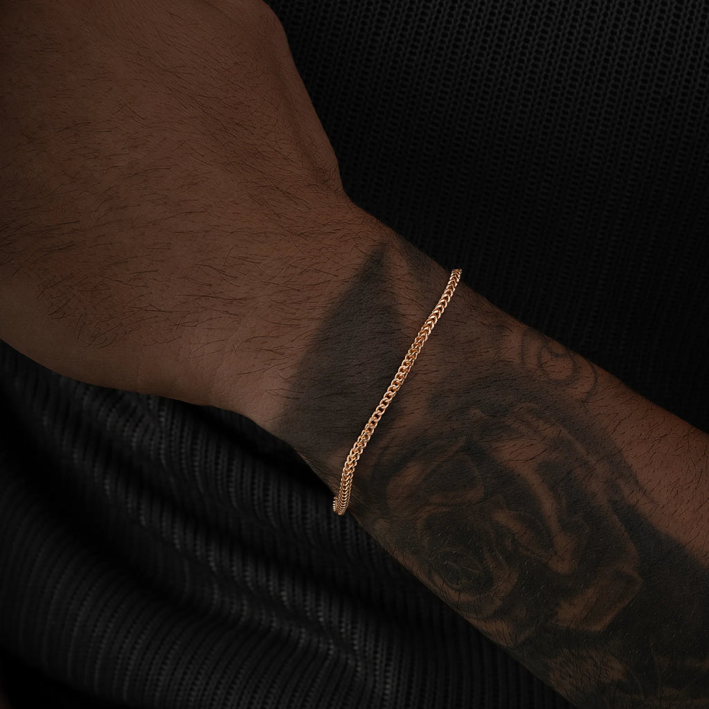 Pulsera Tejido Franco Rosa