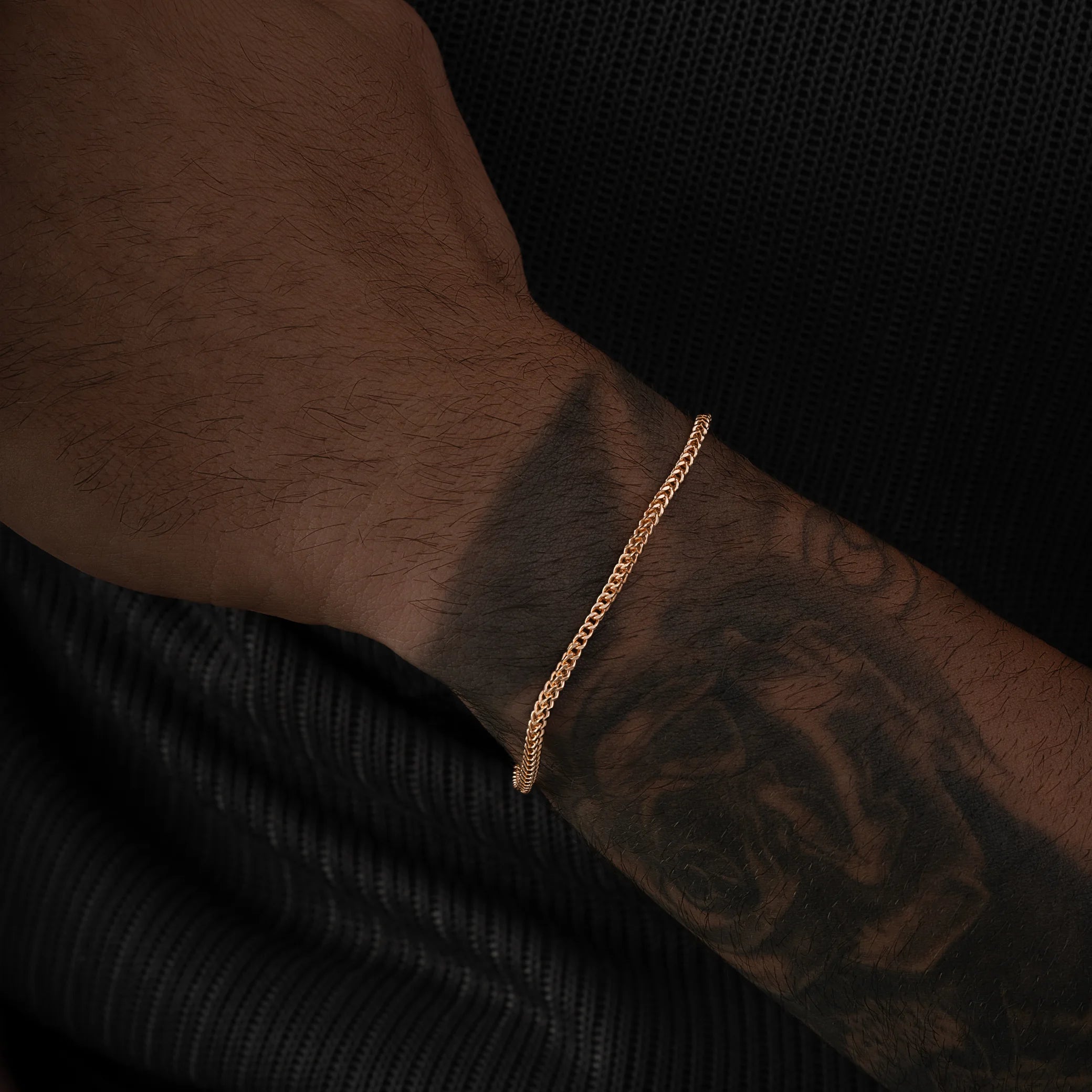 Pulsera Tejido Franco Rosa