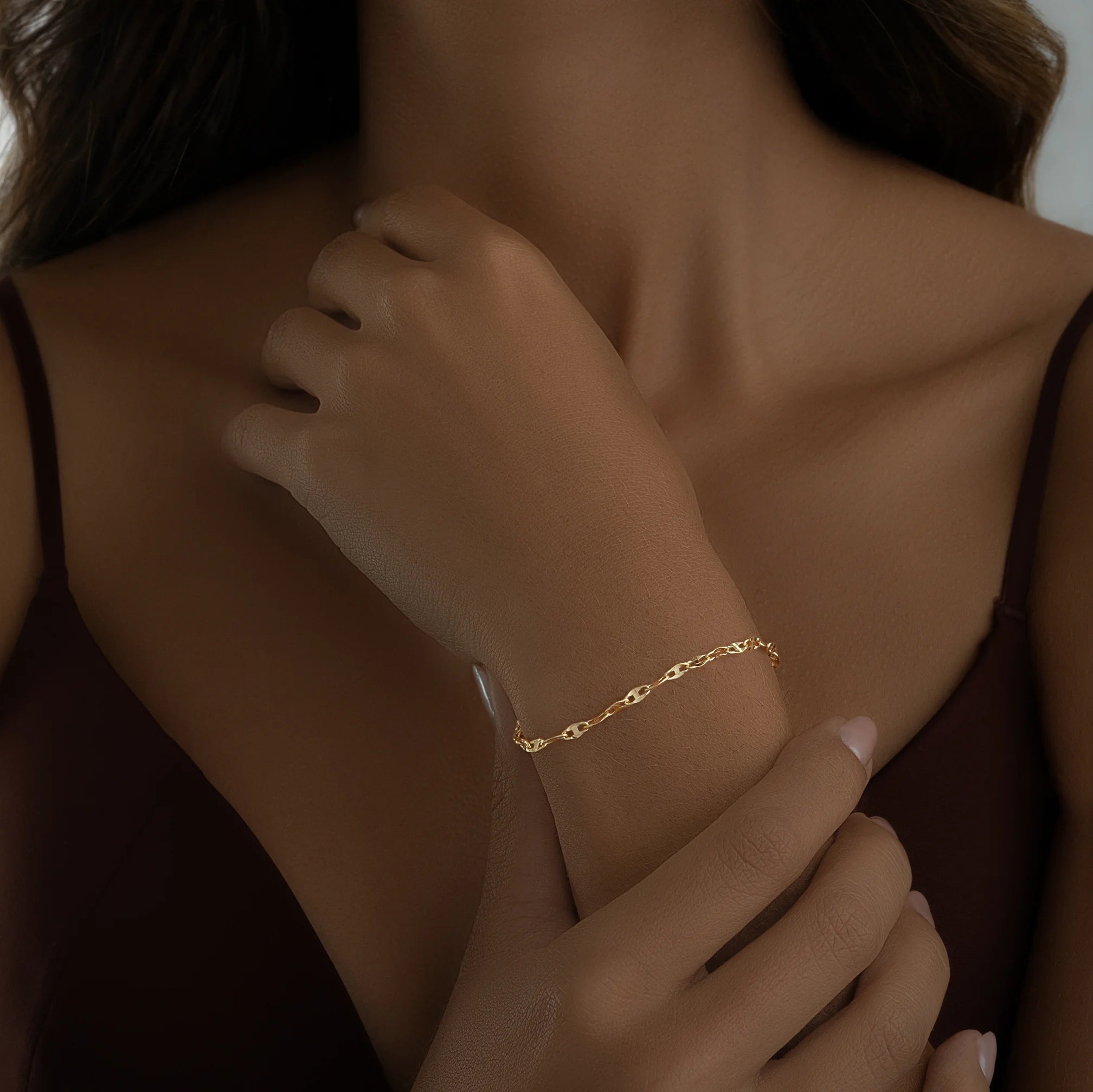 Pulsera Tejido Eslabon Italy