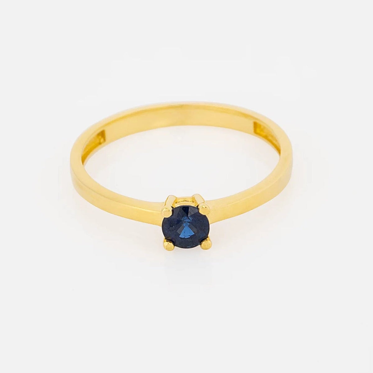 Anillo Zafiro Solitario Talla 9