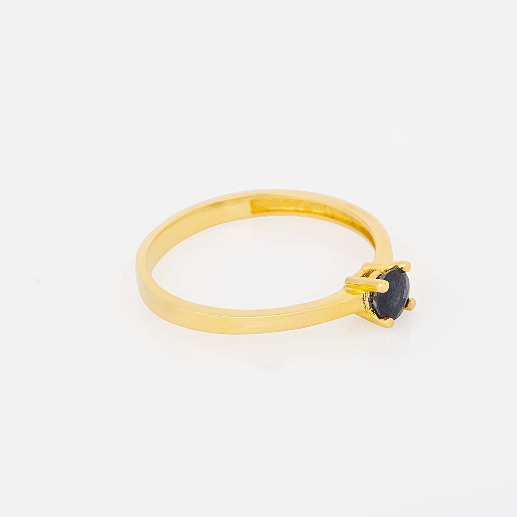 Anillo Zafiro Solitario Talla 9