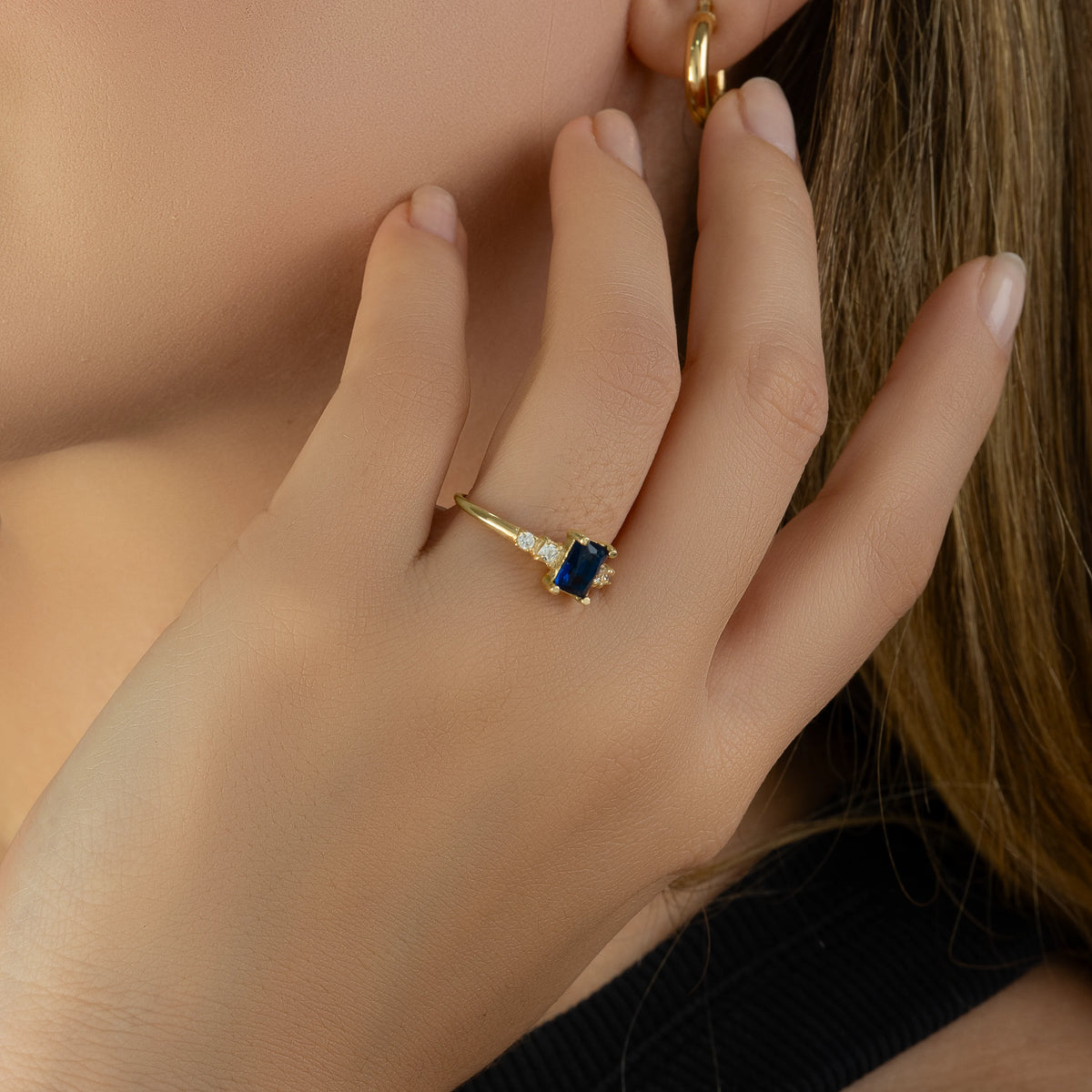 Anillo Azul Talla 6 3/4