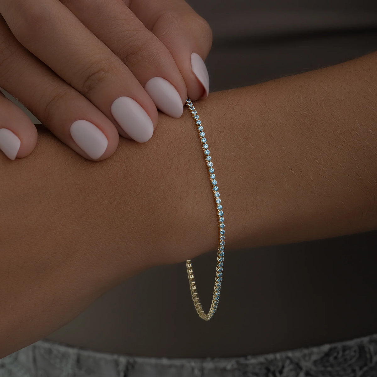 Pulsera Tennis Baby Blue