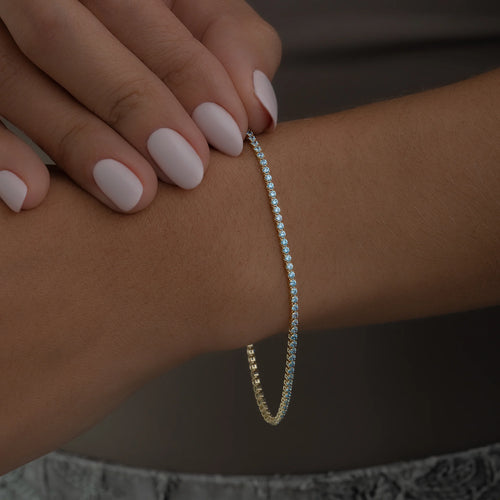 Pulsera Tennis Baby Blue