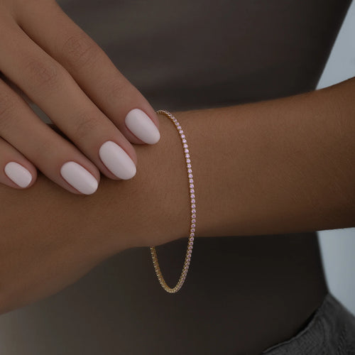 Pulsera Tennis Rosa