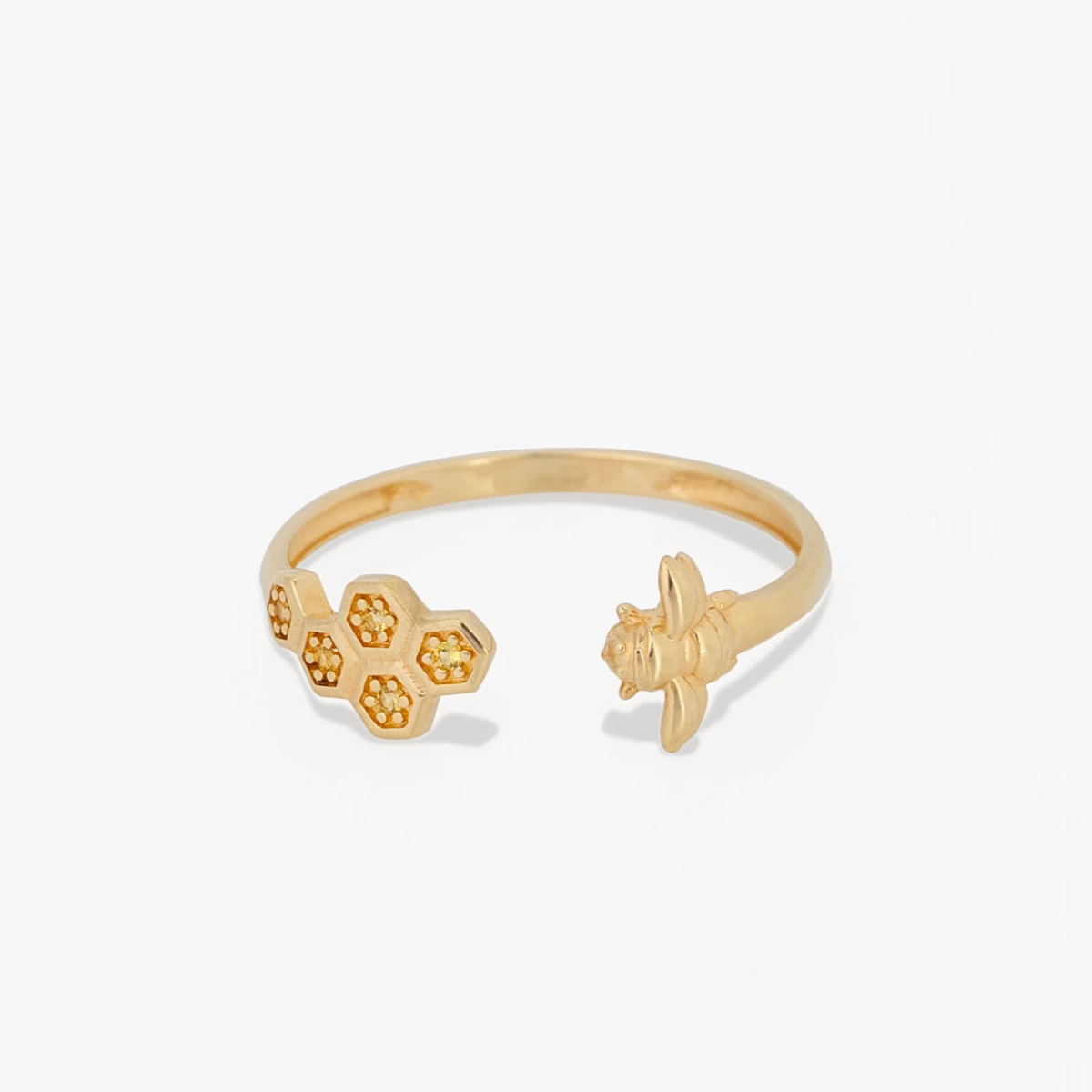 Anillo Panal & Abejita Talla 8