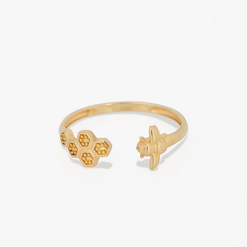 Anillo Panal & Abejita Talla 8