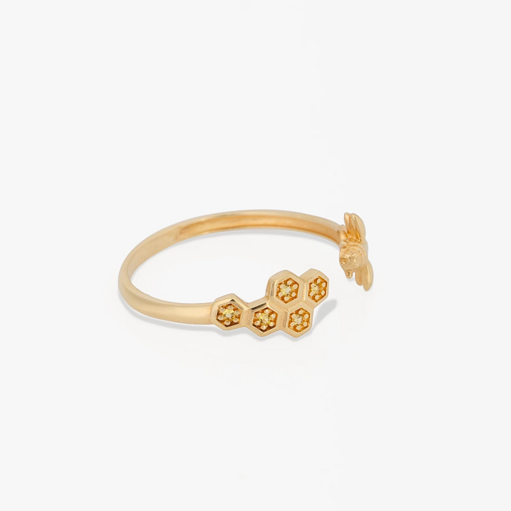 Anillo Panal & Abejita Talla 8