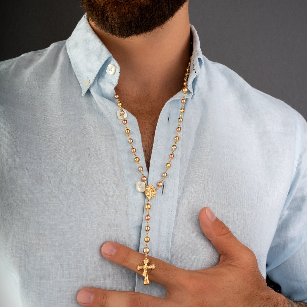 Rosario Tres Oros 62cm