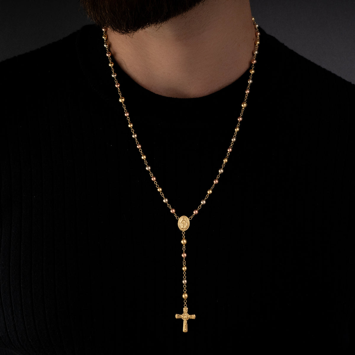 Rosario Tres Oros 60cm