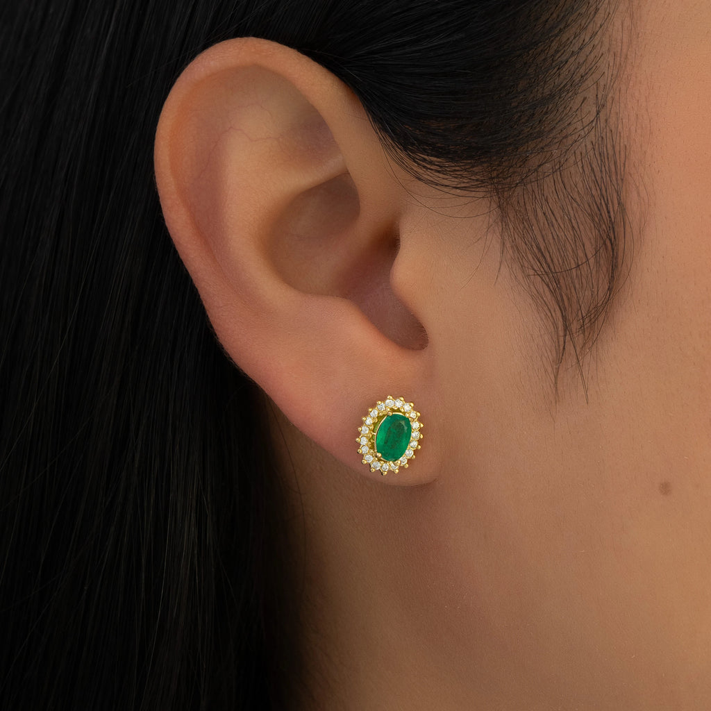 Topos Oval Esmeraldas 1cm