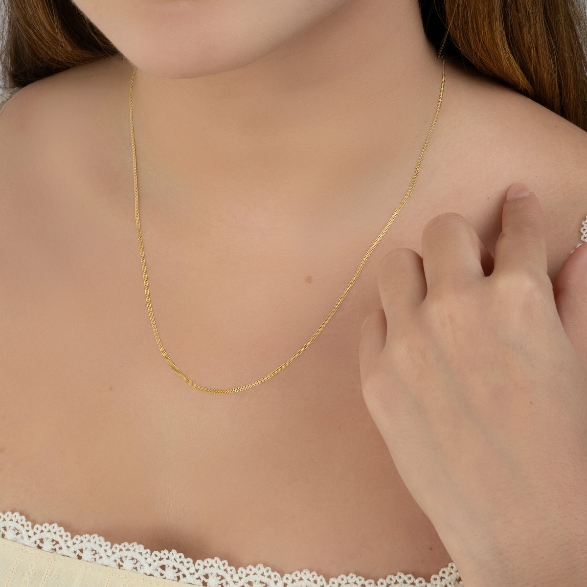 Cadena Tejido Esterilla Plano 50cm