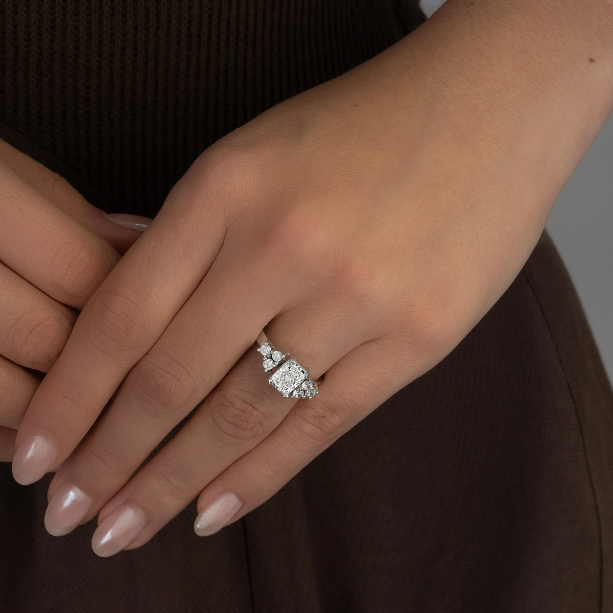 Anillo De Compromiso Diamantes Lab.