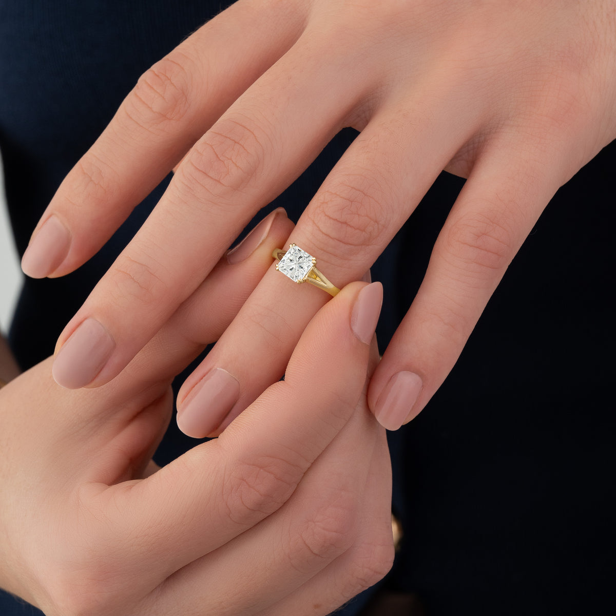 Anillo De Compromiso Diamante Lab.