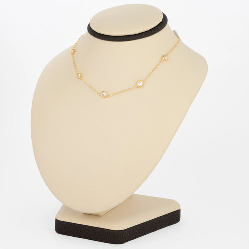 Cadena Tejido Circón 45cm