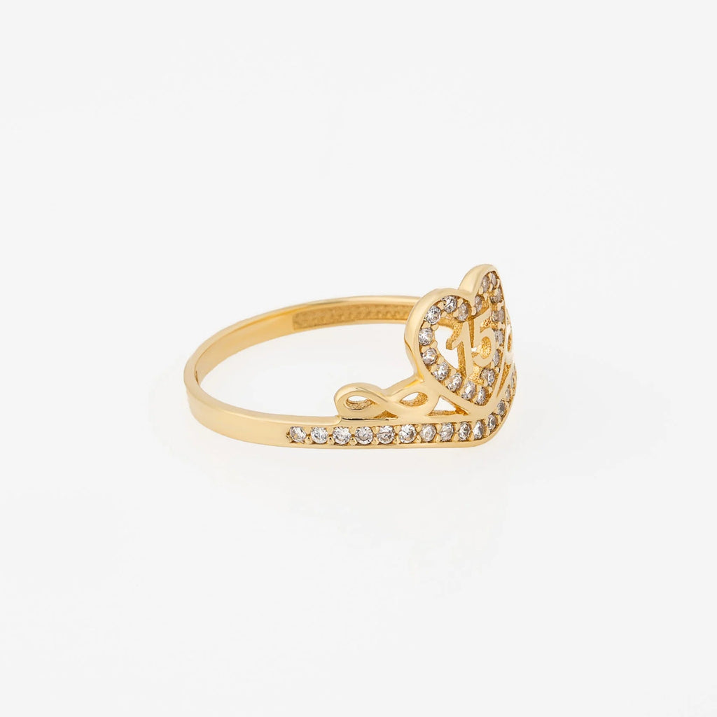 Anillo Corazon Quince Talla 7 1/2