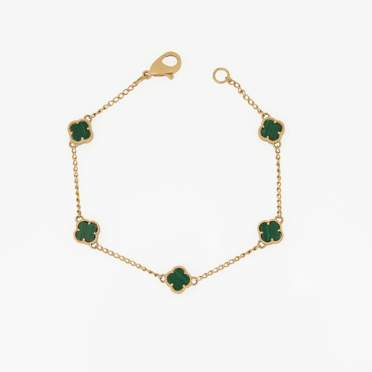 Pulsera Trébol Verde 17cm