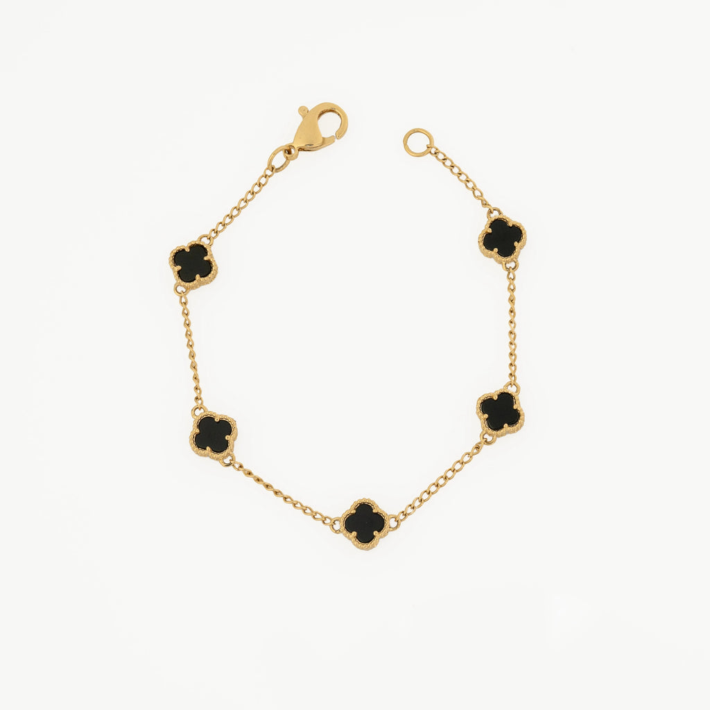 Pulsera Trébol Negro 17cm