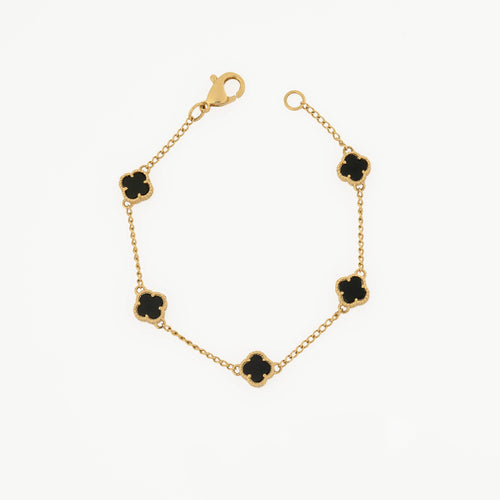 Pulsera Trébol Negro 17cm