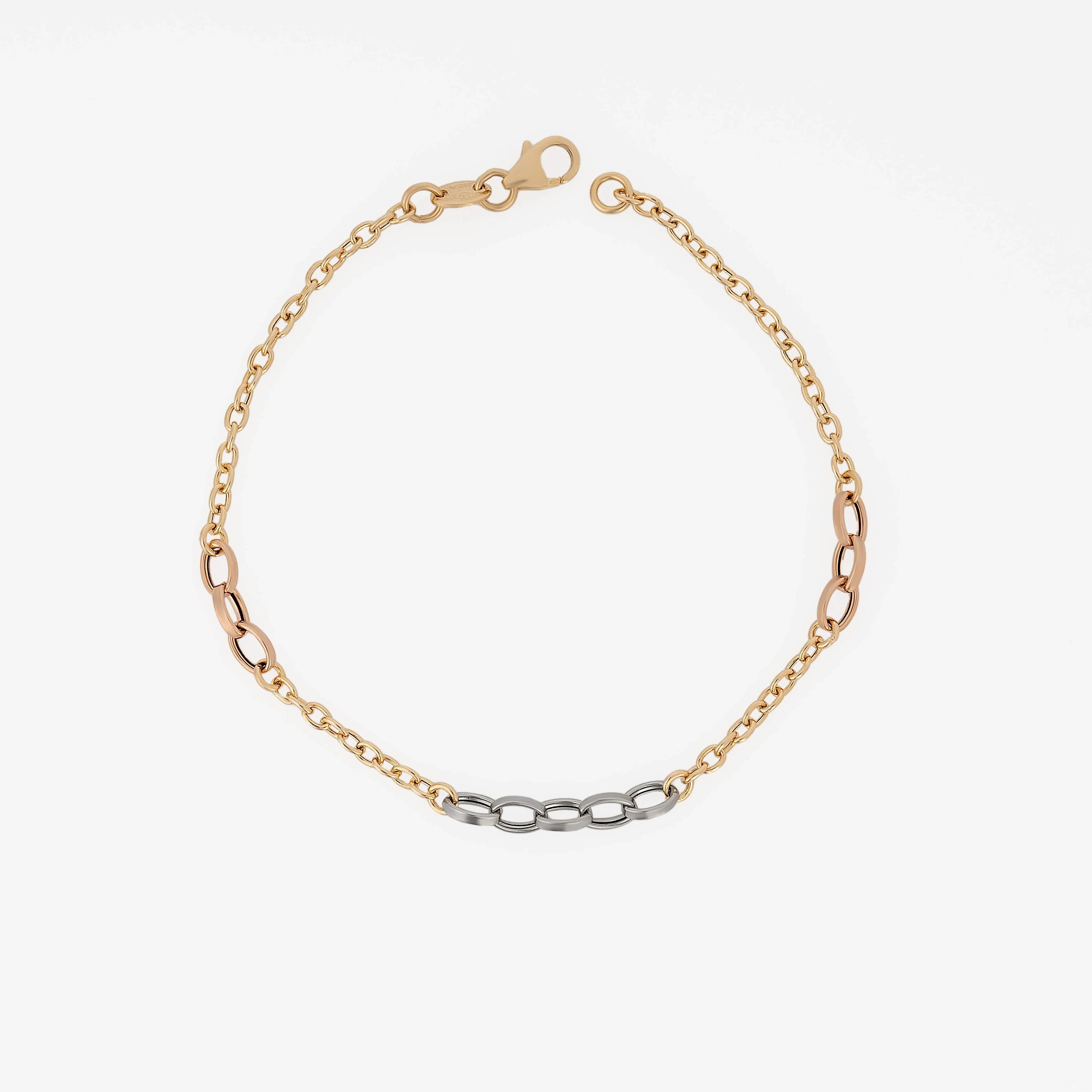 Pulsera Eslabones Tres Oros