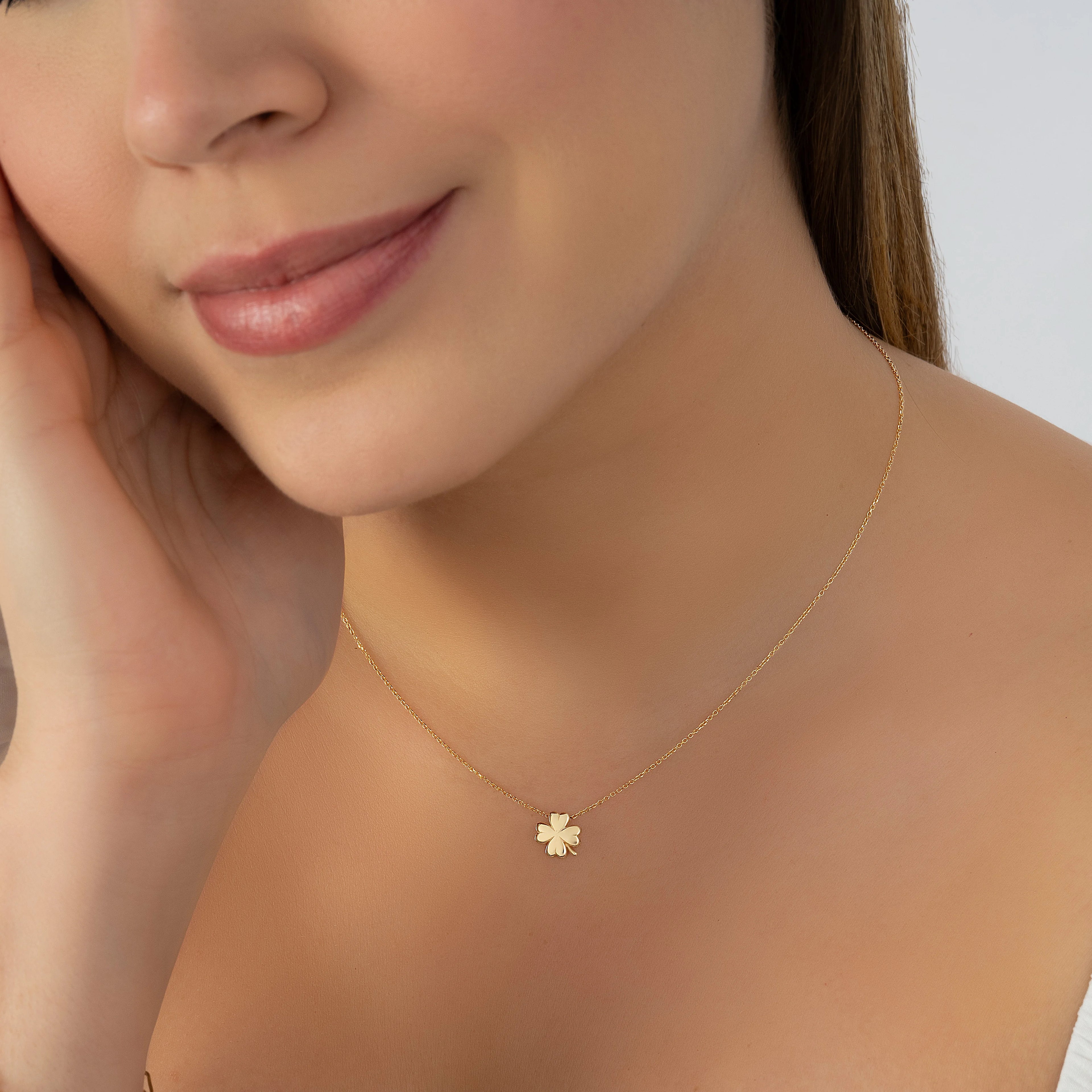 Cadena Tejido Trébol 40cm