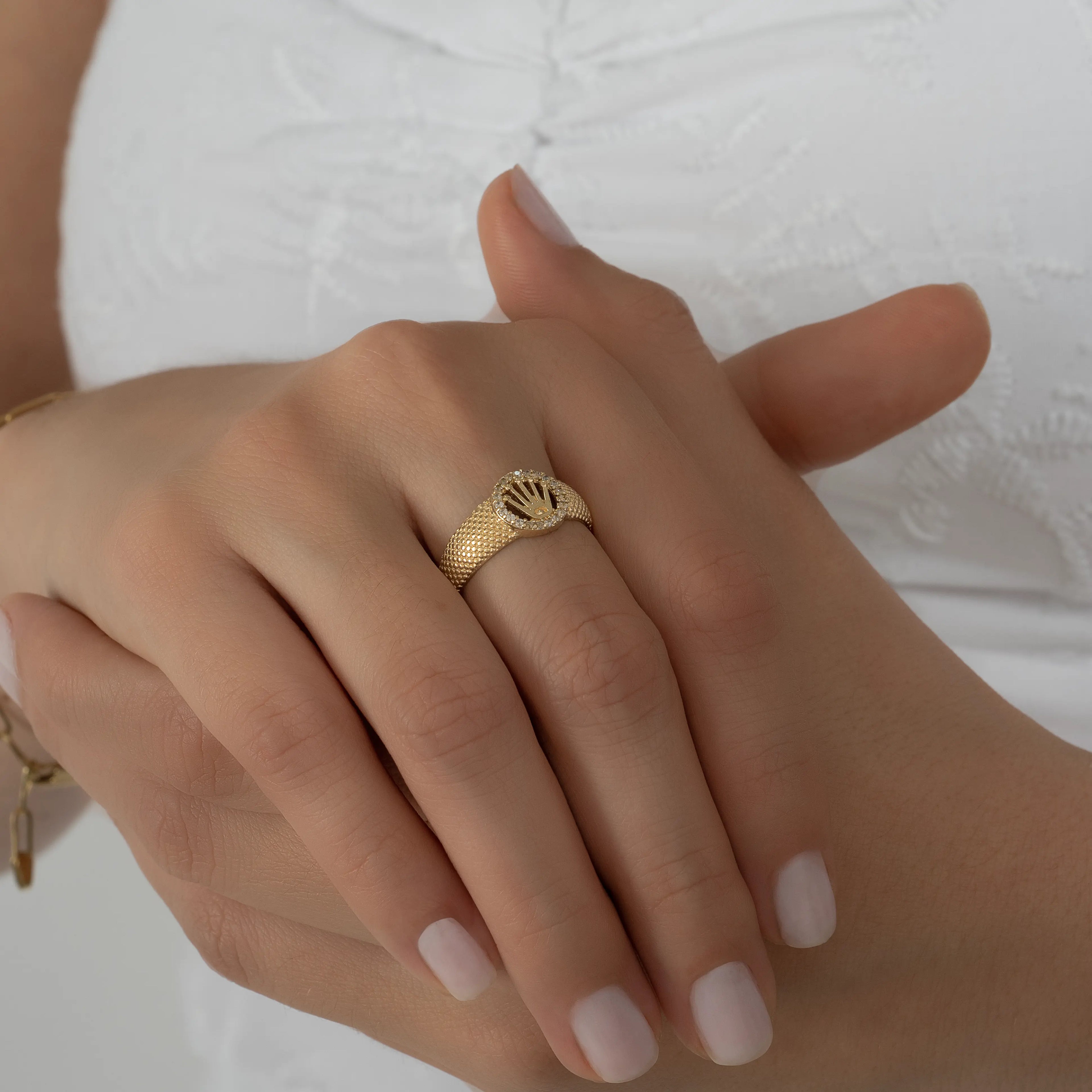 Anillo Corona Talla 8