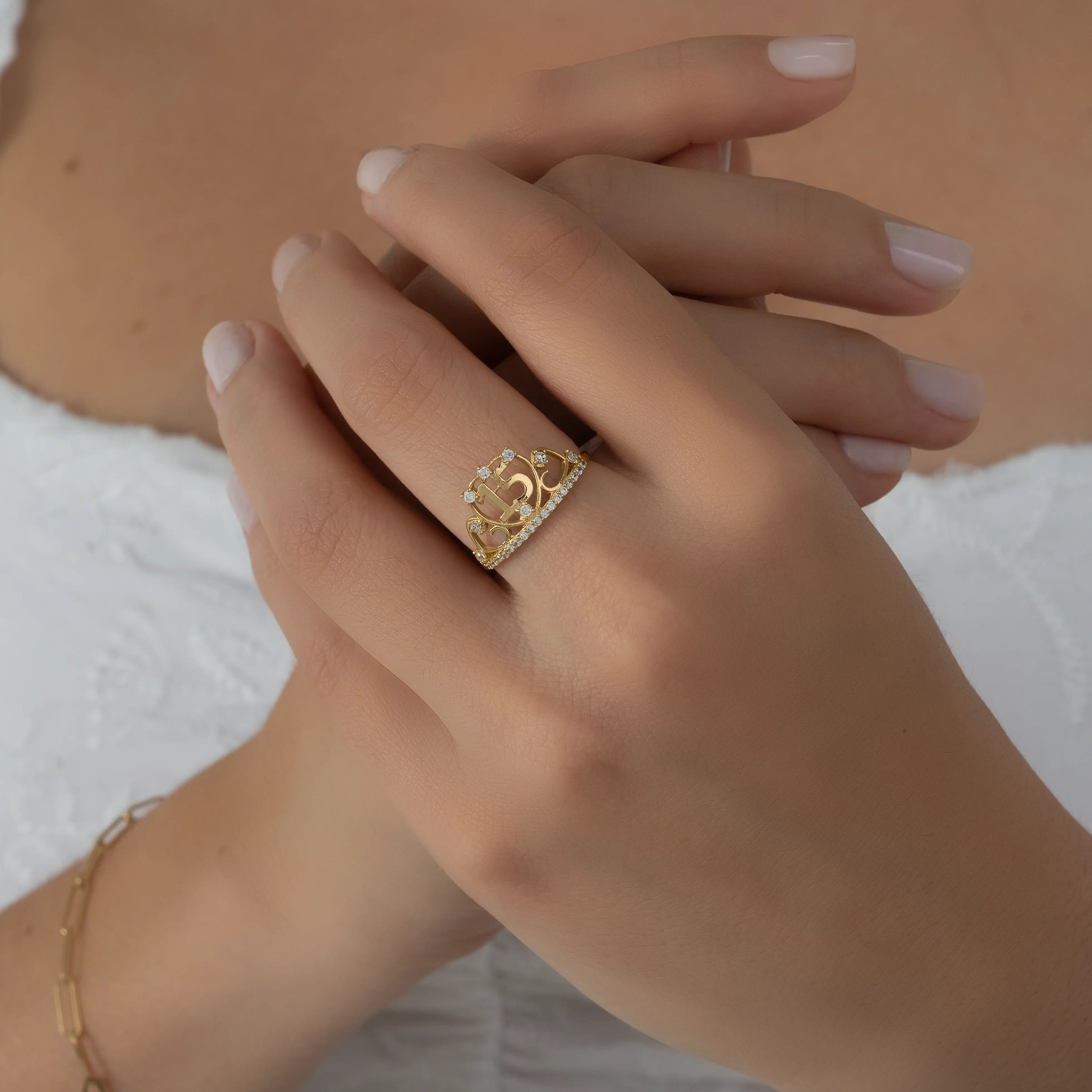 Anillo Quince Princesa Talla 8