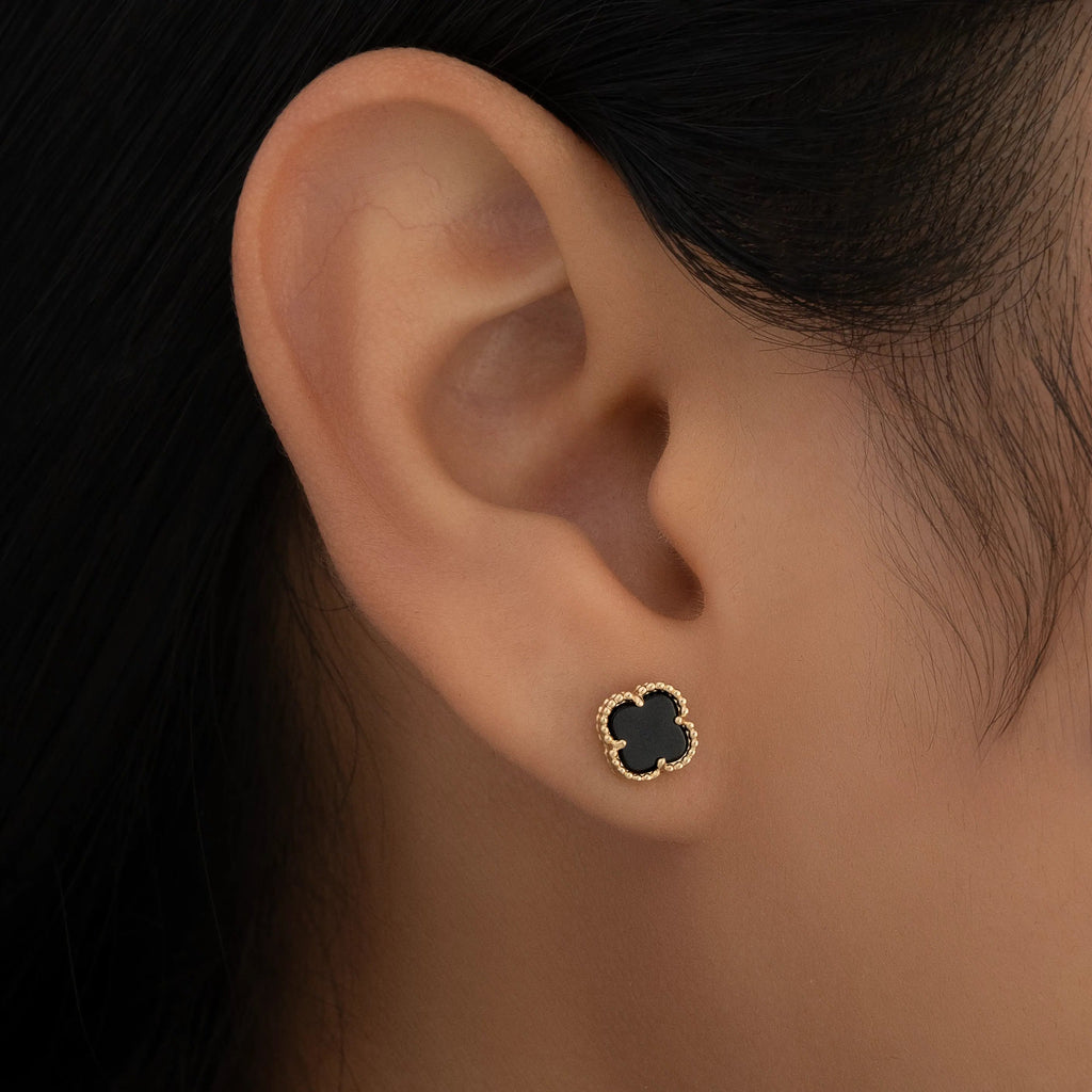 Topos Trébol Negro 7mm