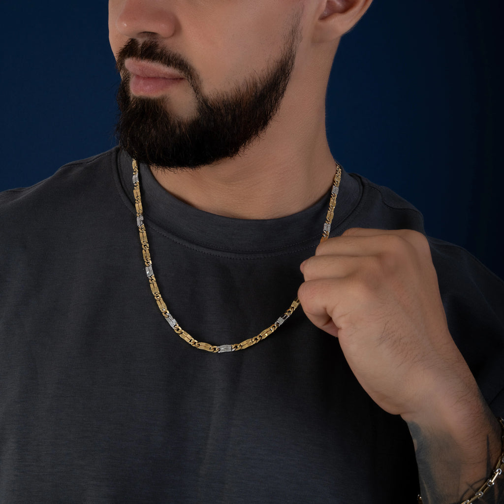 Cadena Plana Bicolor 60cm