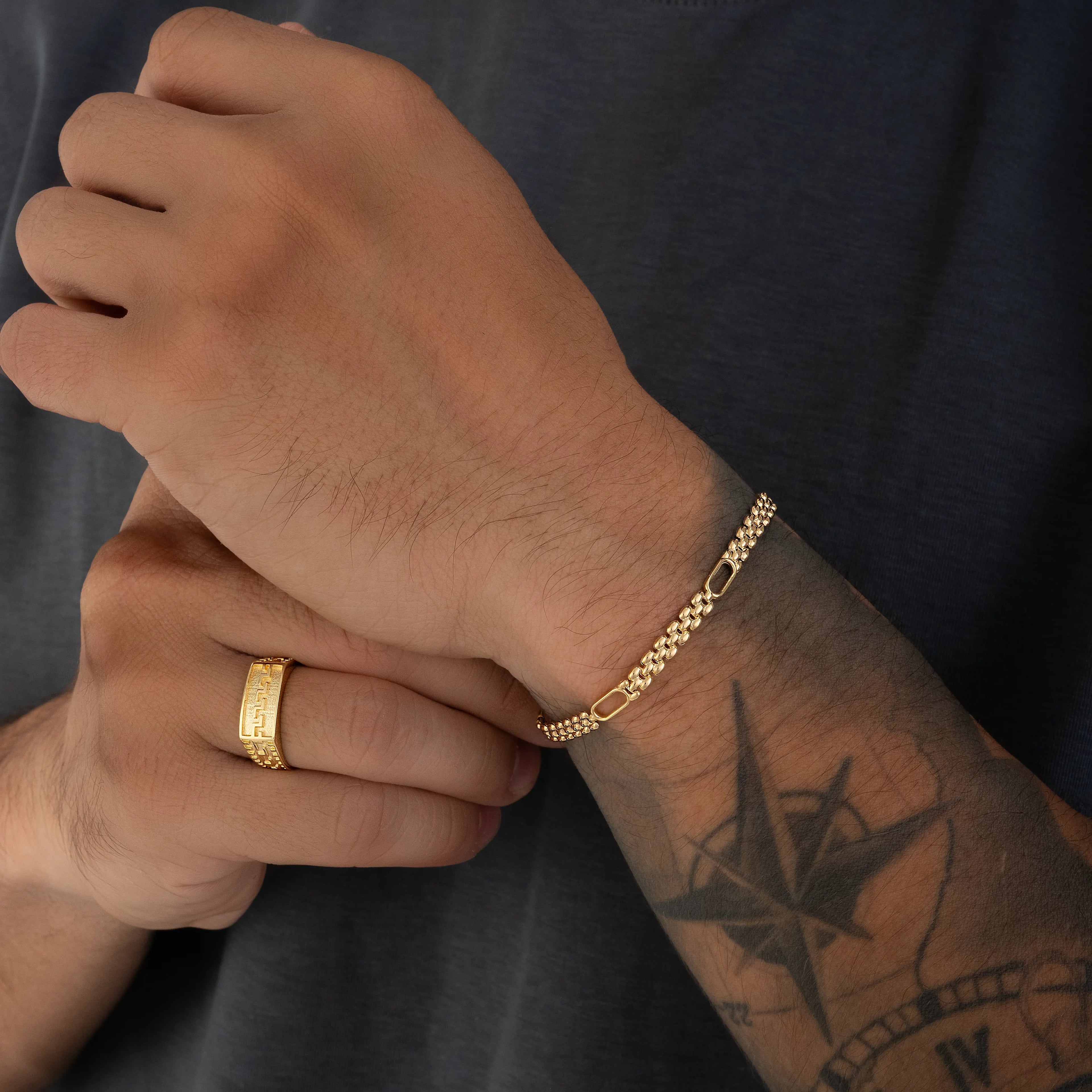 Pulsera Tejido Semi Carrete 18cm