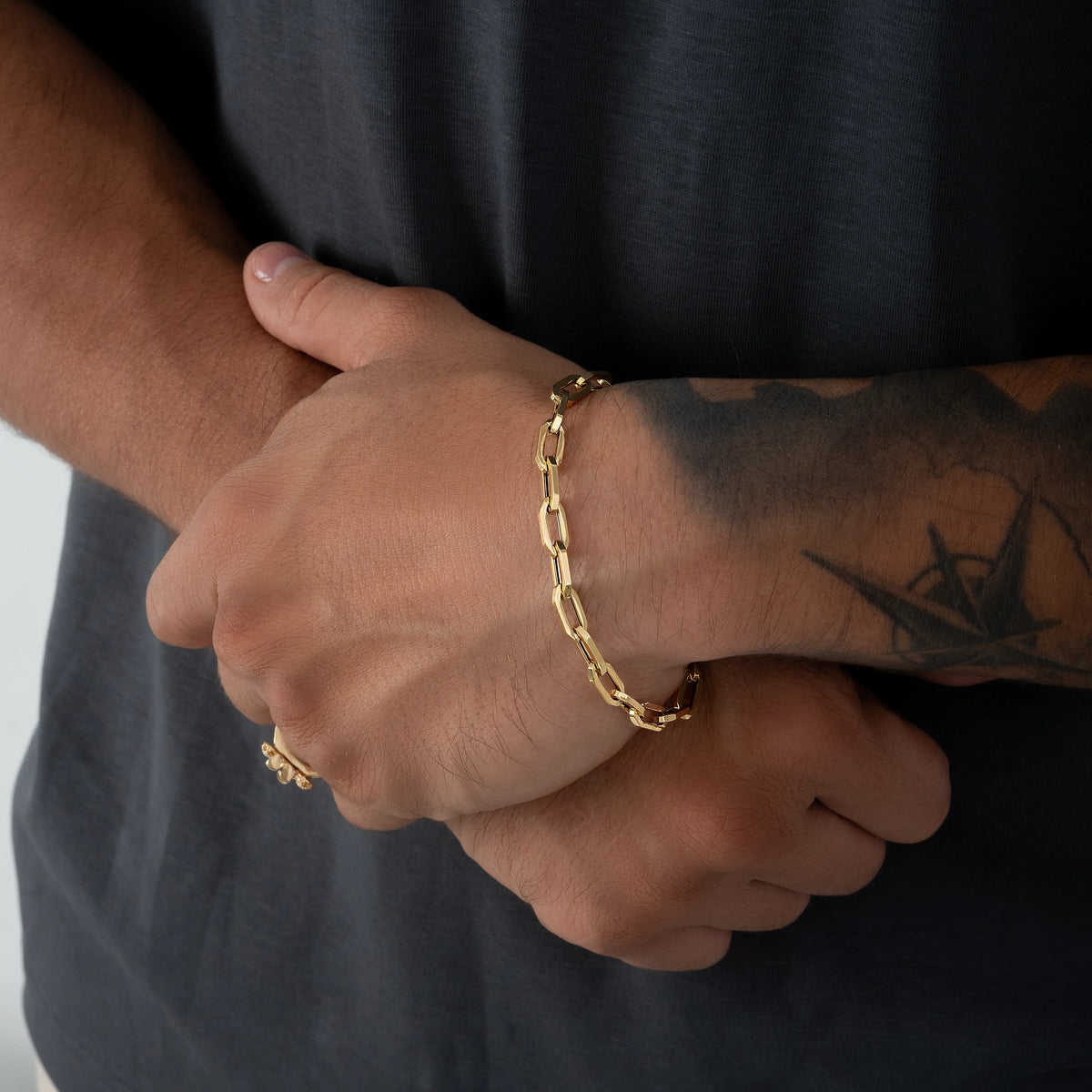 Pulsera Tejido Paper Clip 19cm