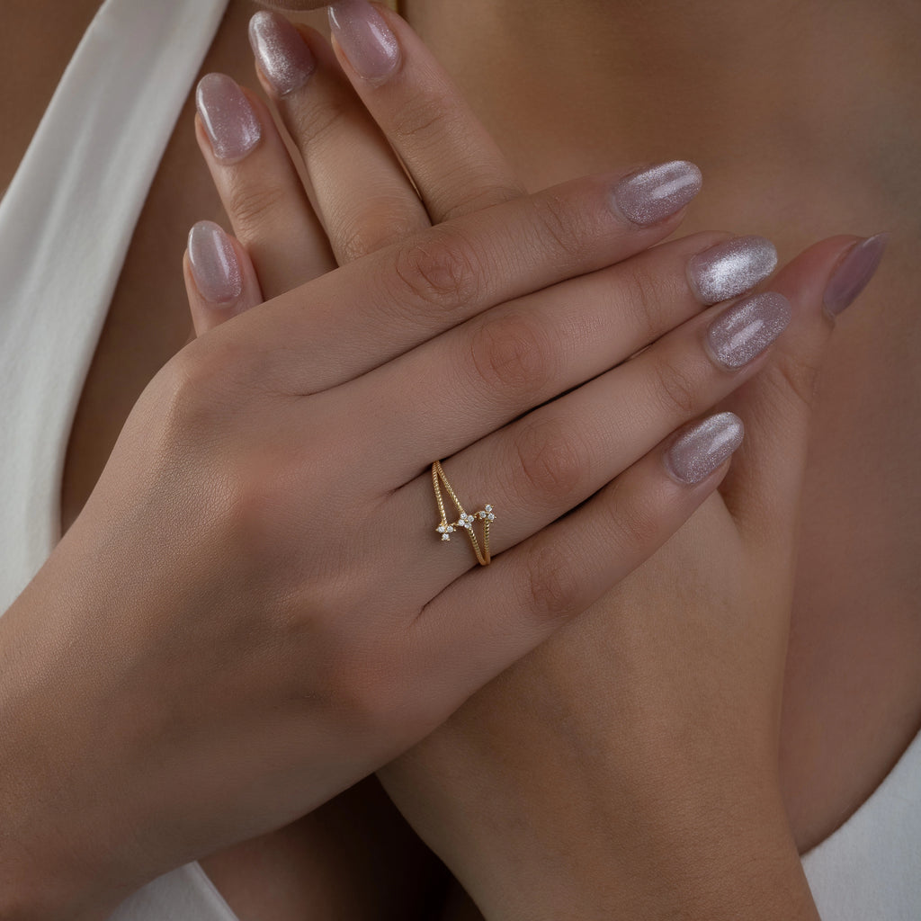 Anillo Flores Talla 8