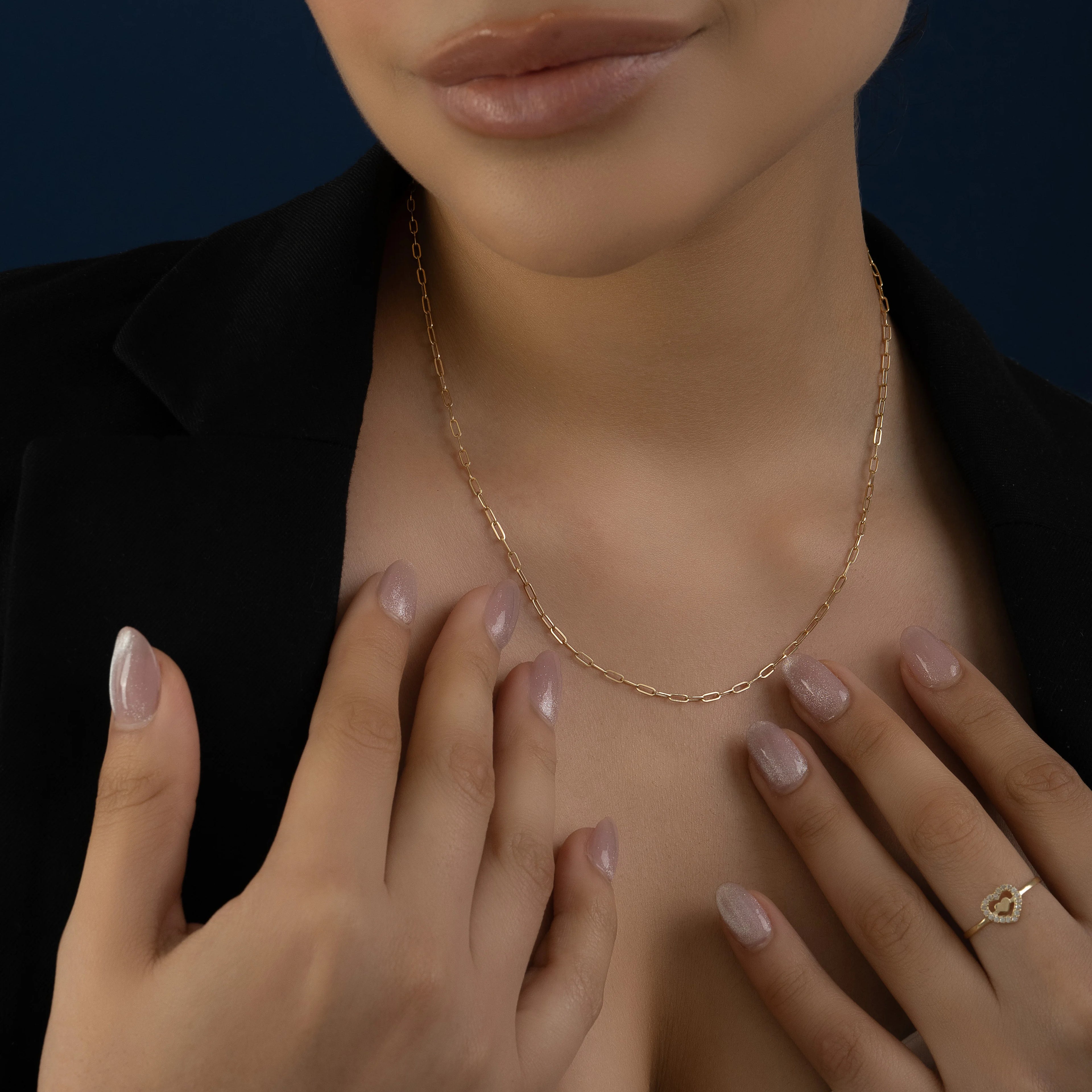 Cadena Tejido Paper Clip 45cm