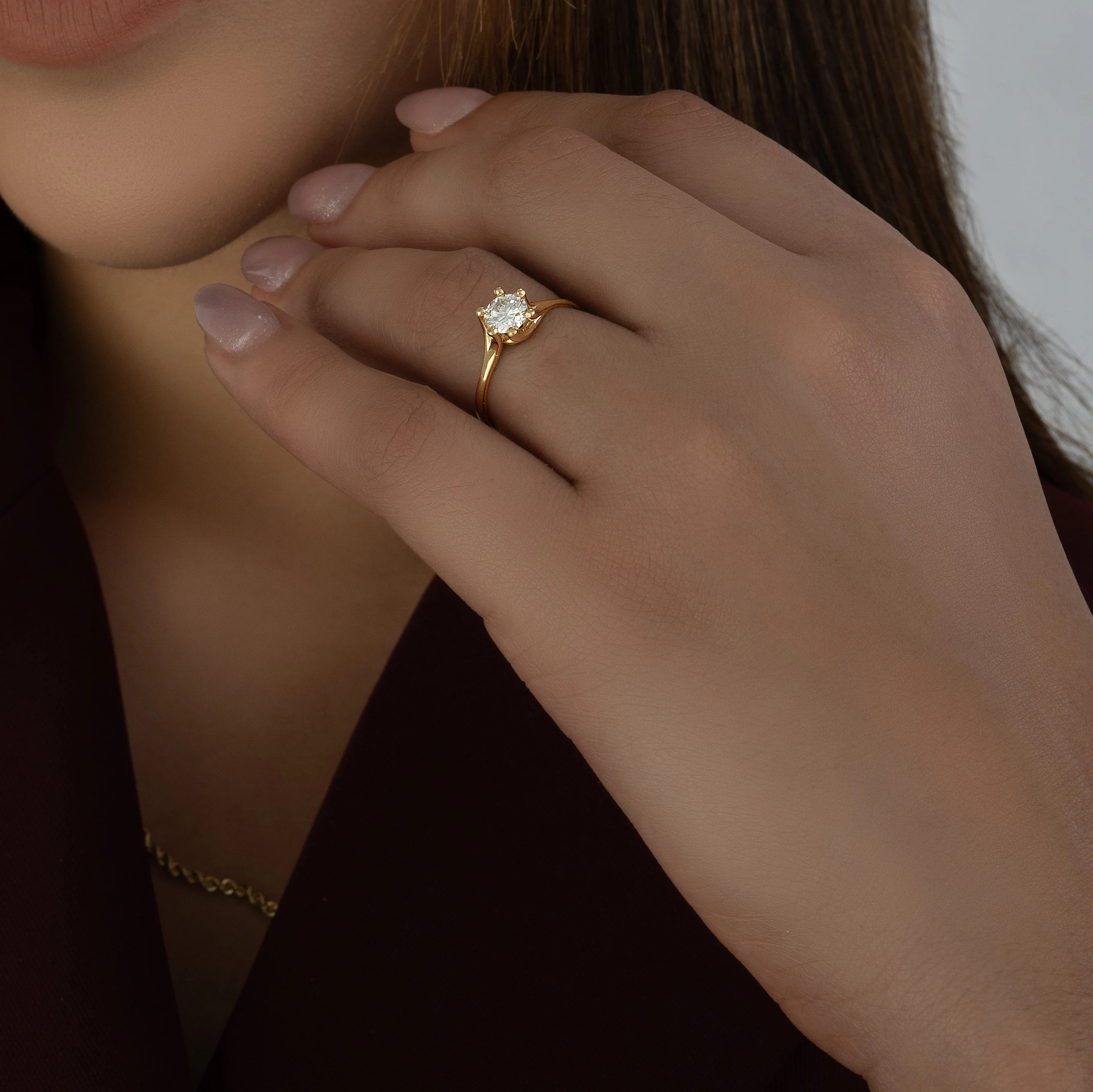 Anillo Solitario Twist 0.66ct