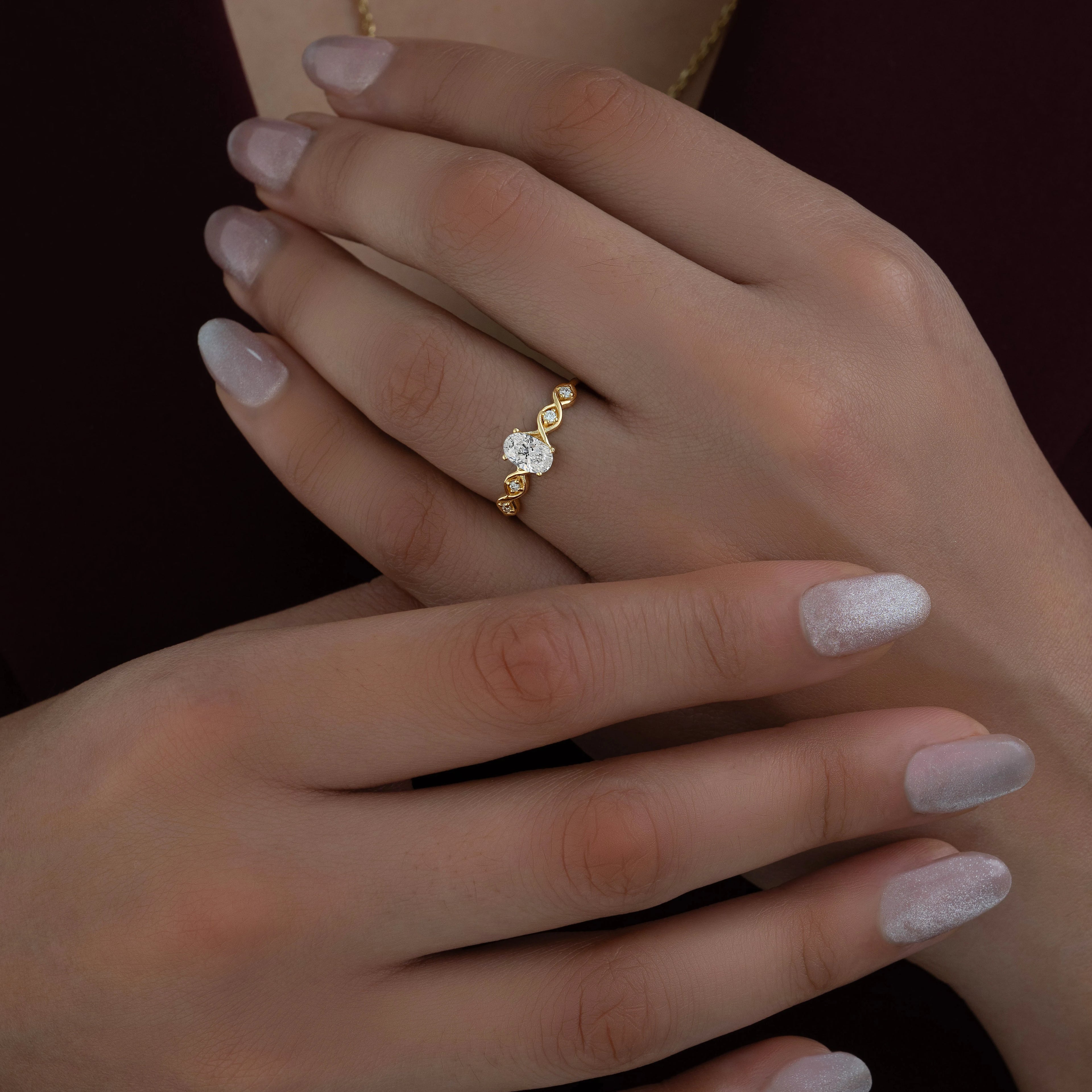 Anillo Ondas Solitario 0.50ct