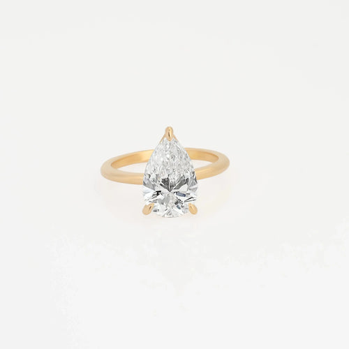 Anillo Pera Real 3.0ct