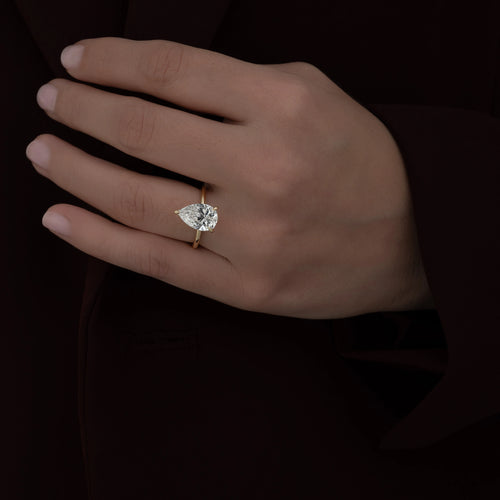 Anillo Pera Real 3.0ct