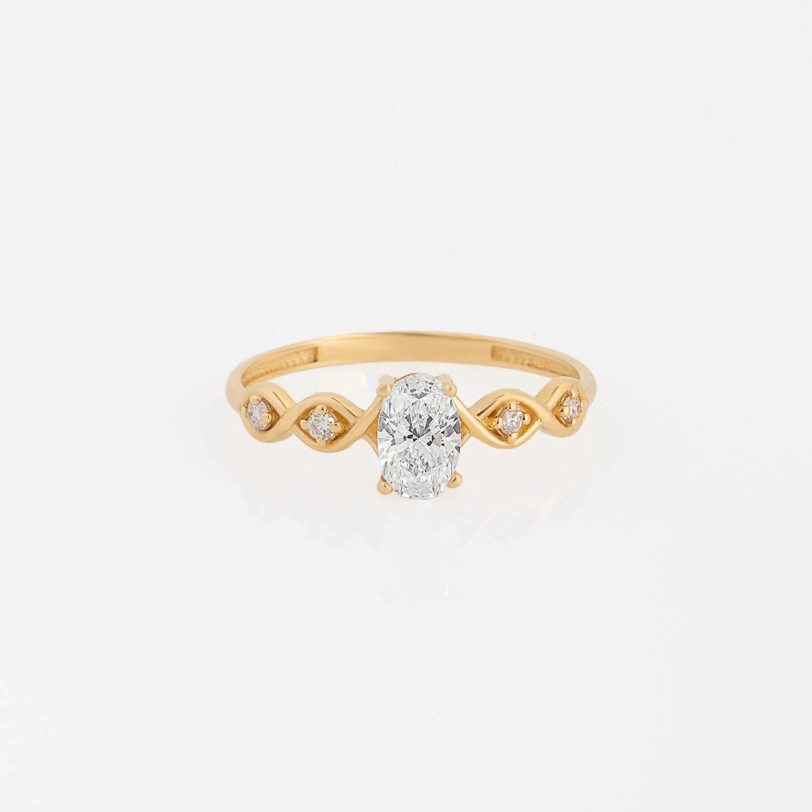 Anillo Ondas Solitario 0.50ct
