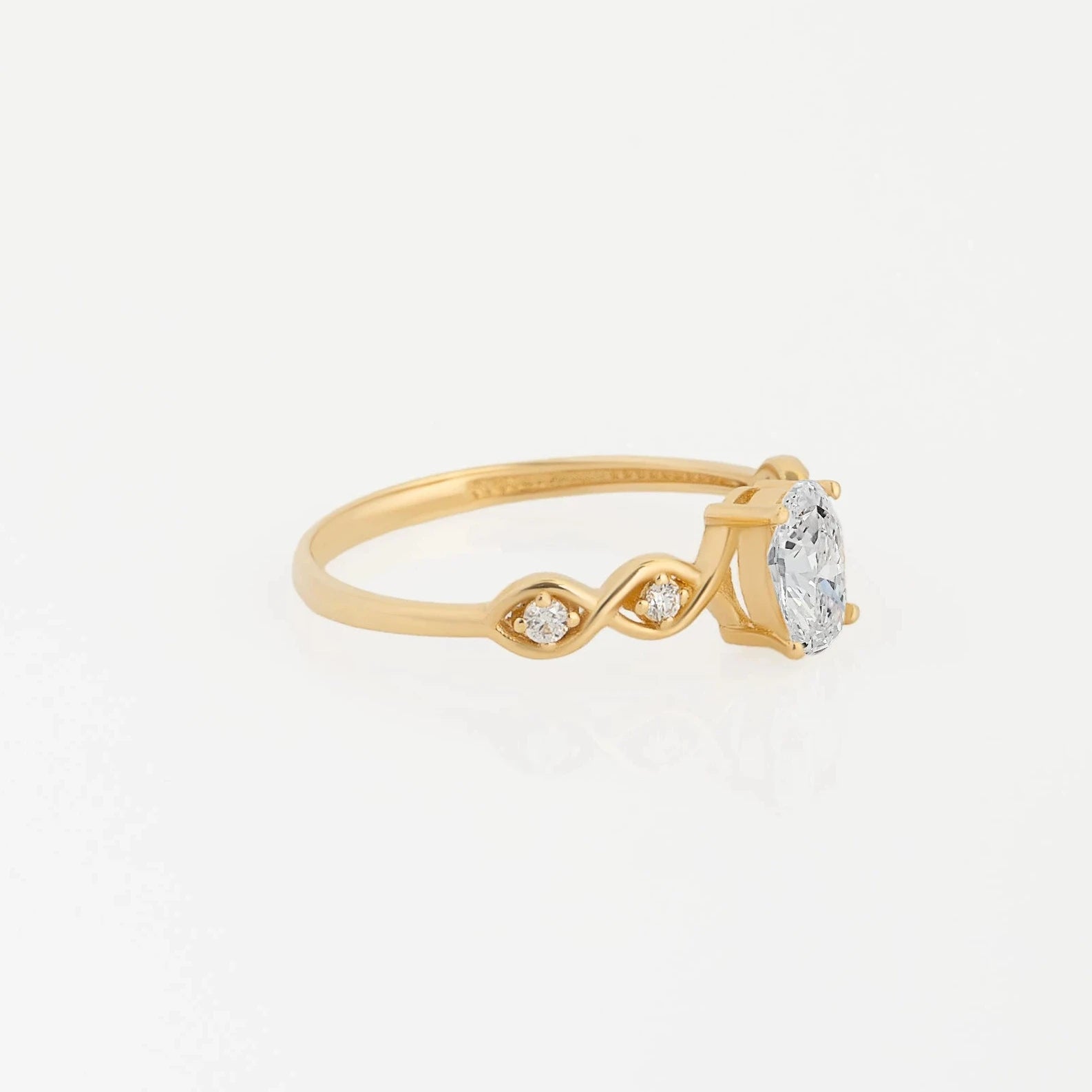 Anillo Ondas Solitario 0.50ct