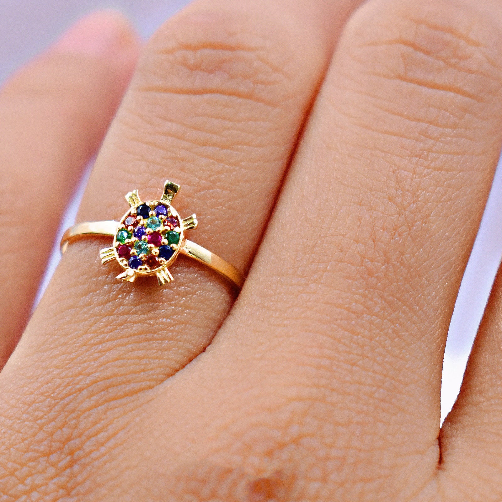 Anillo Tortuga de Colores Talla 5 1 4 La Guaca Joyeros