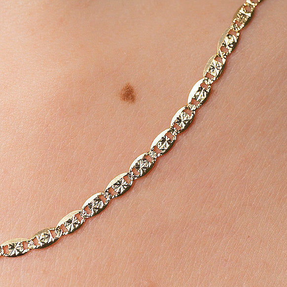 Cadena T.Plano Diamantado 45cm