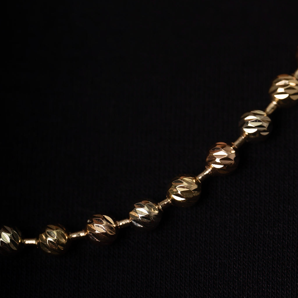 Cadena T.Militar Tres Oros Diamantado 60cm