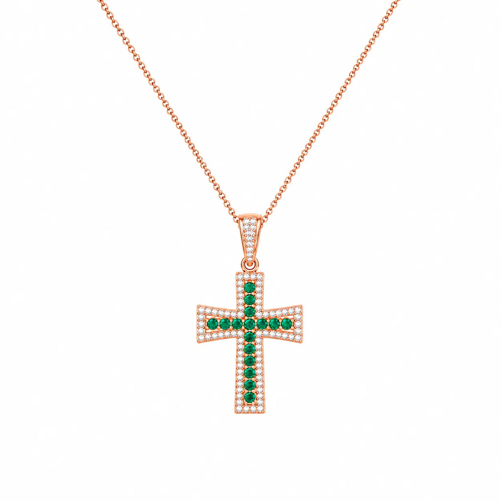 Juego Cadena+Dije Cruz Verde
