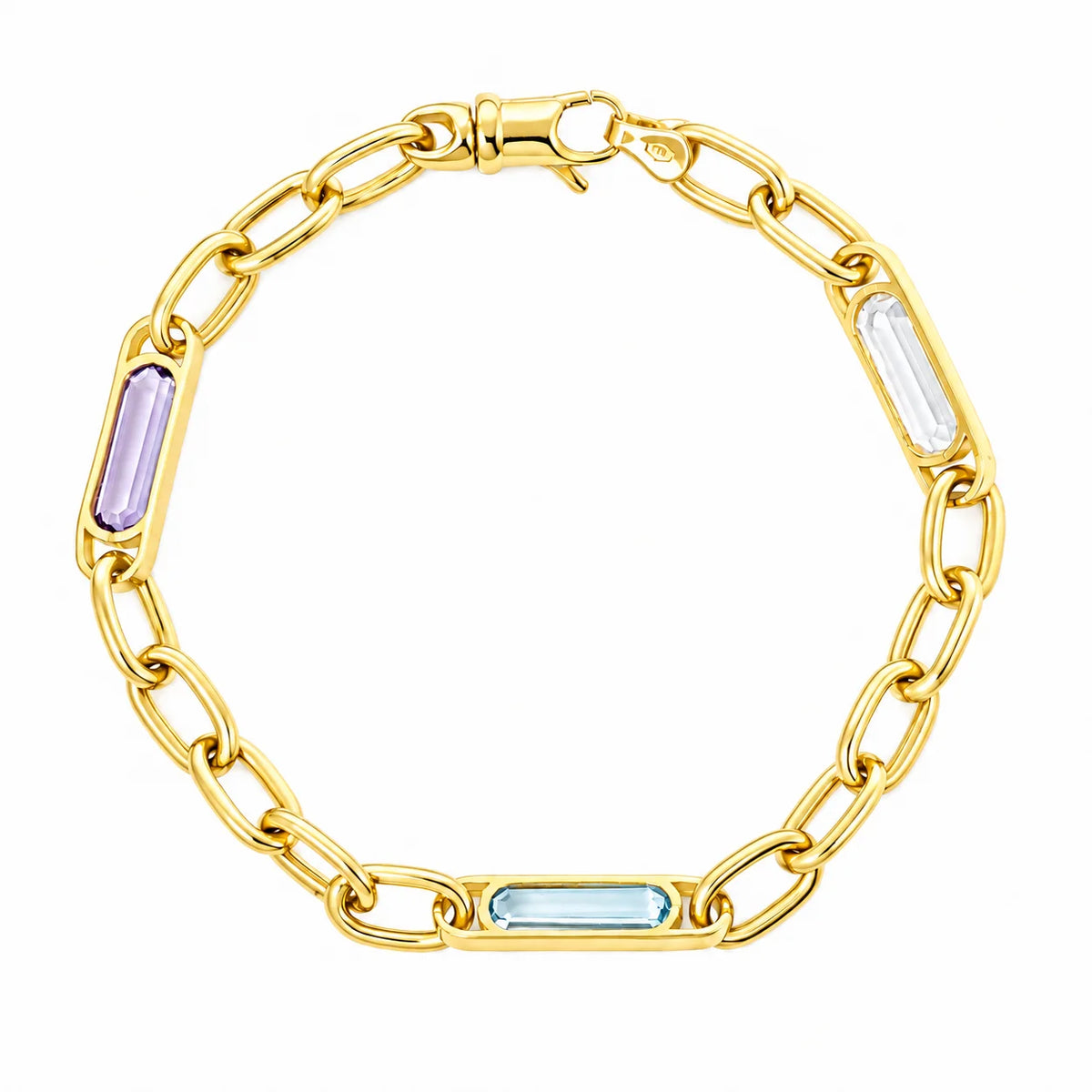 Pulsera Tejido Eslabón Circon 18cm