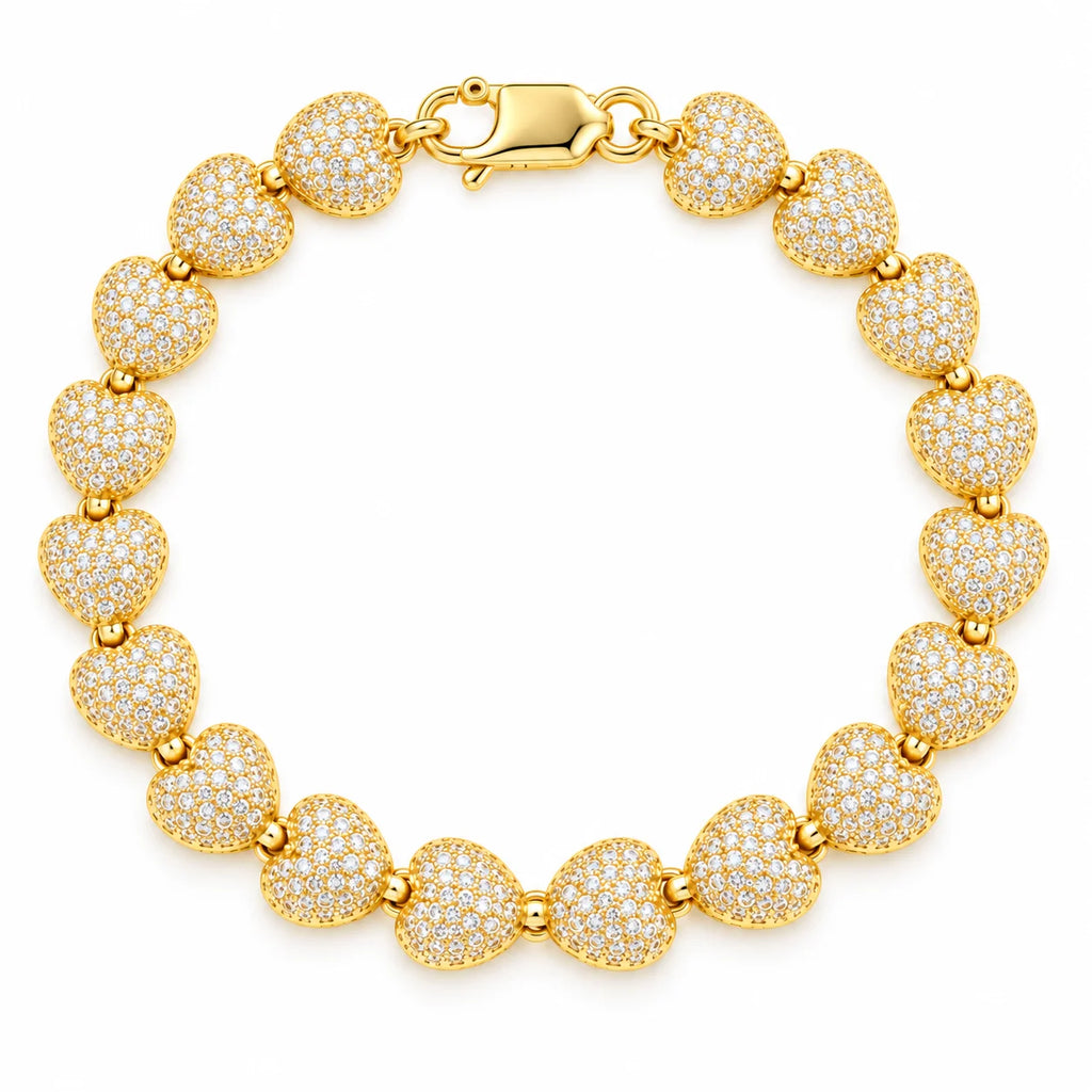 Pulsera Corazones Casting 19cm