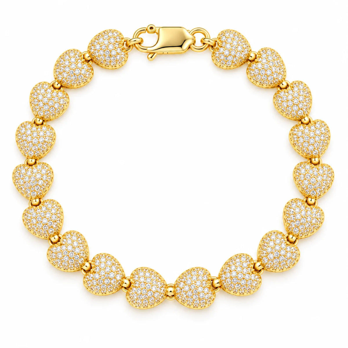 Pulsera Corazones Casting 19cm