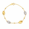Pulsera Hojuelas Bicolor 19cm