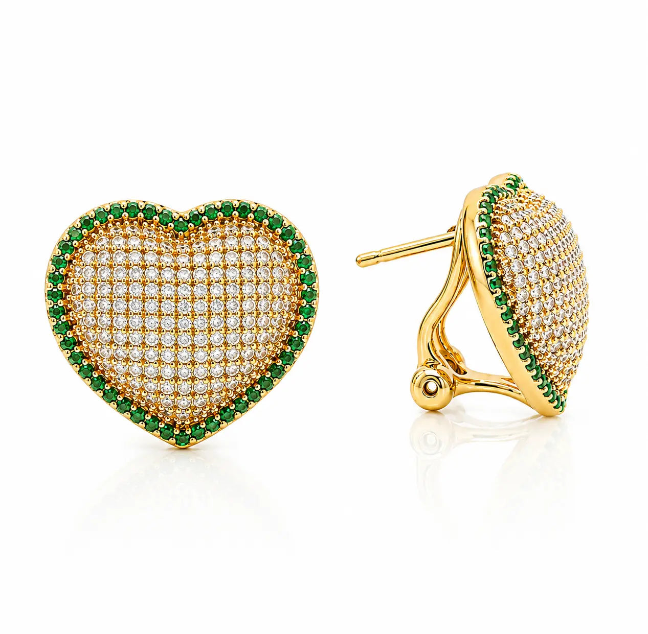 Topos Clip Corazon Casting Verde 1.7cm