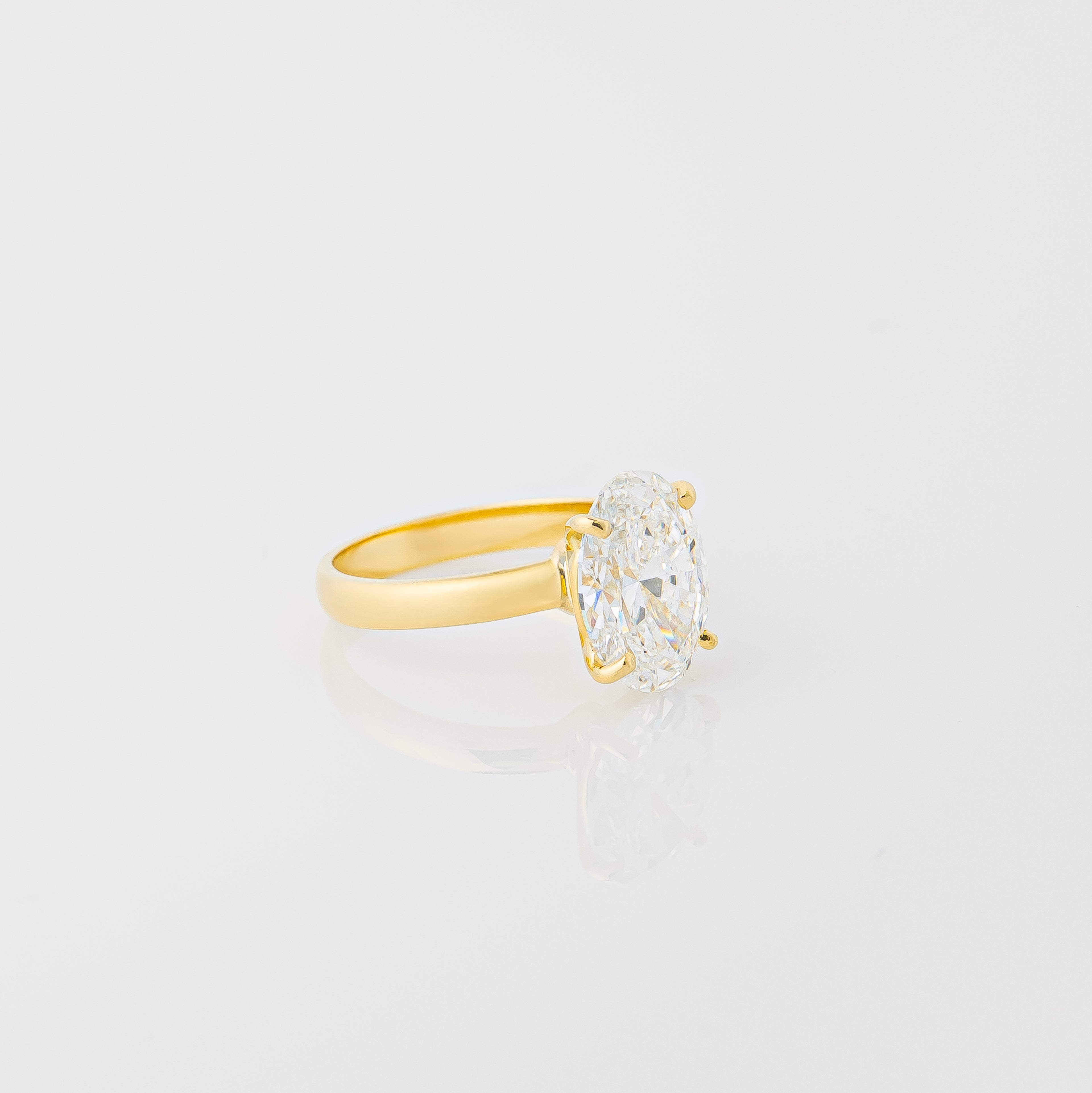Anillo Diamante Lab Oval 3,70ct