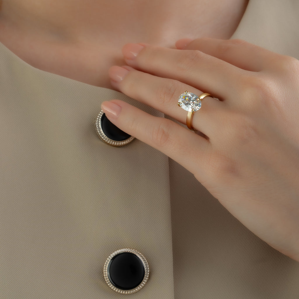 Anillo Diamante Lab Oval 3,70ct